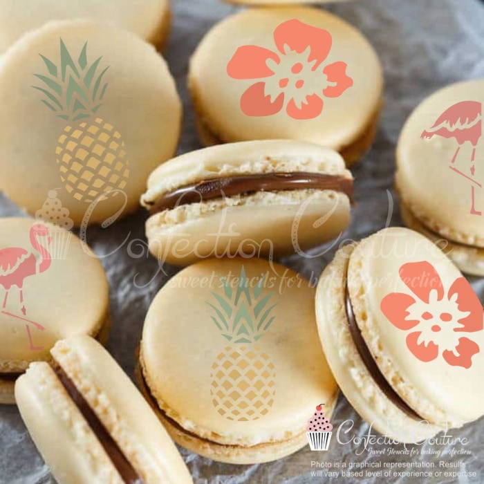 Pineapple Paradise Round Cookie Stencil 3 Pc Set
