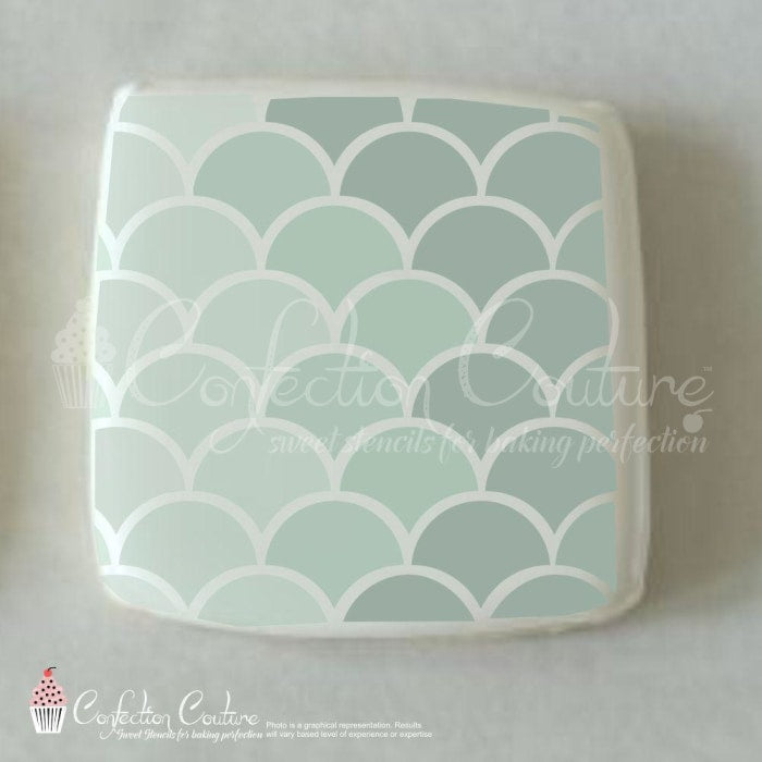 Scales Background Cookie Stencil Background