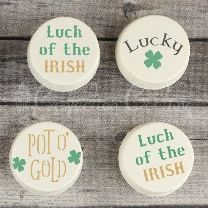 St. Patricks Day Words Cookie Stencil Words