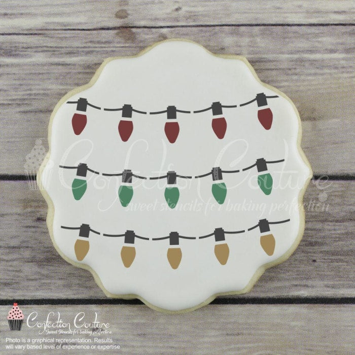 String Lights 2 Overlay Background Cookie Stencil Background