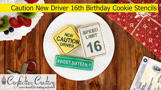 Rev Up Your Baking Game with the New Driver 16th Birthday Stencil Set