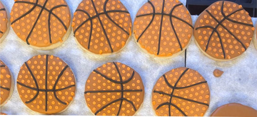 How to Decorate Basketball Cookies Using the Basketball Cookie Stencil