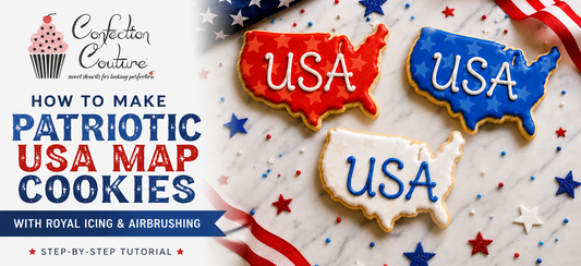 How to Make Patriotic USA Map Cookies with Royal Icing