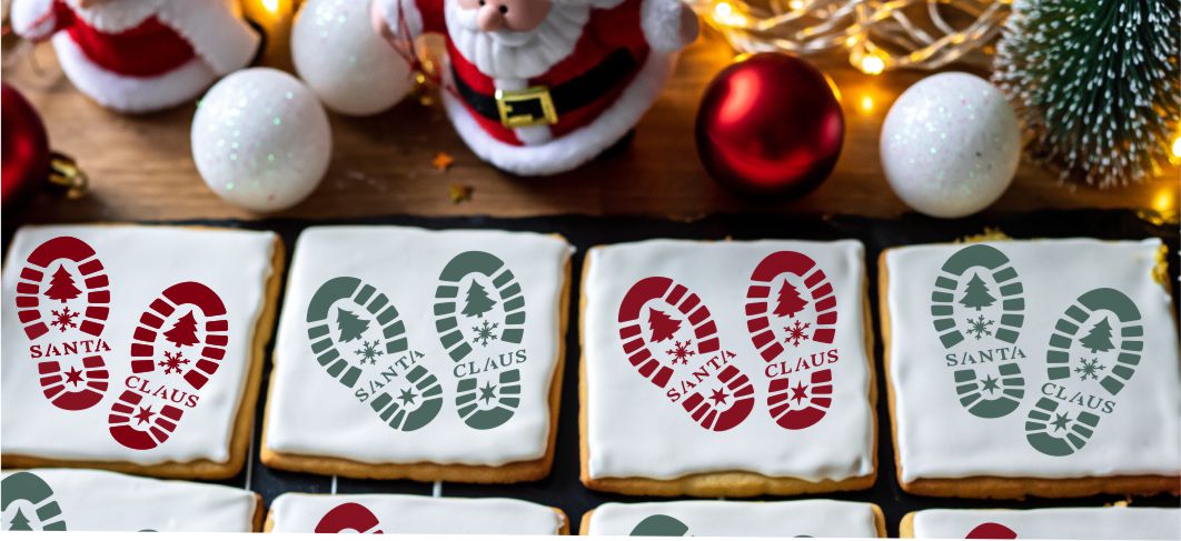How to Make Santa Boot Print Cookies (Stencil Tutorial)