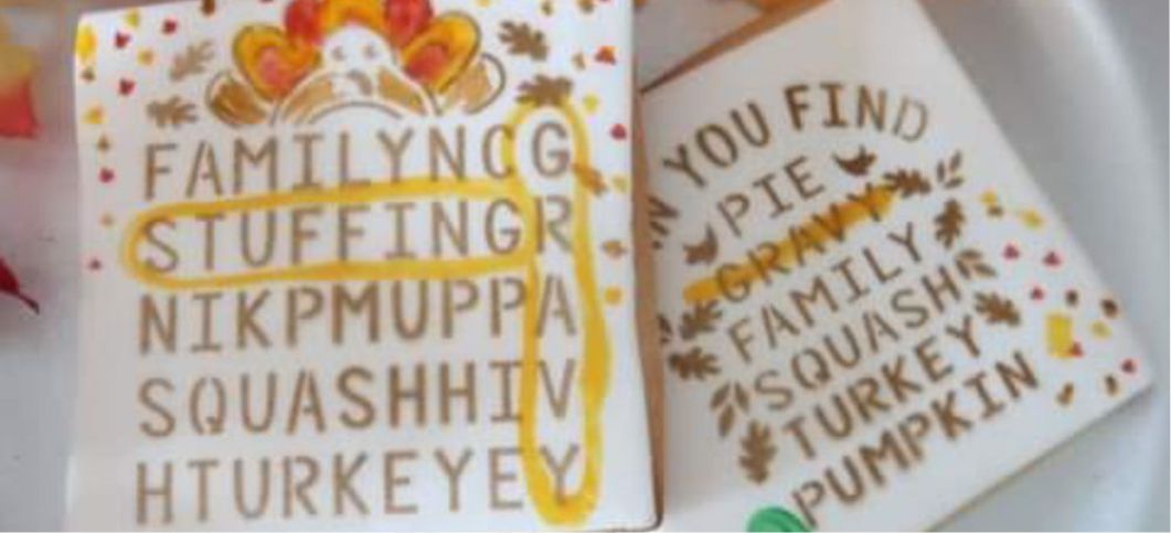 🦃 How to Make Thanksgiving Word Search Cookies