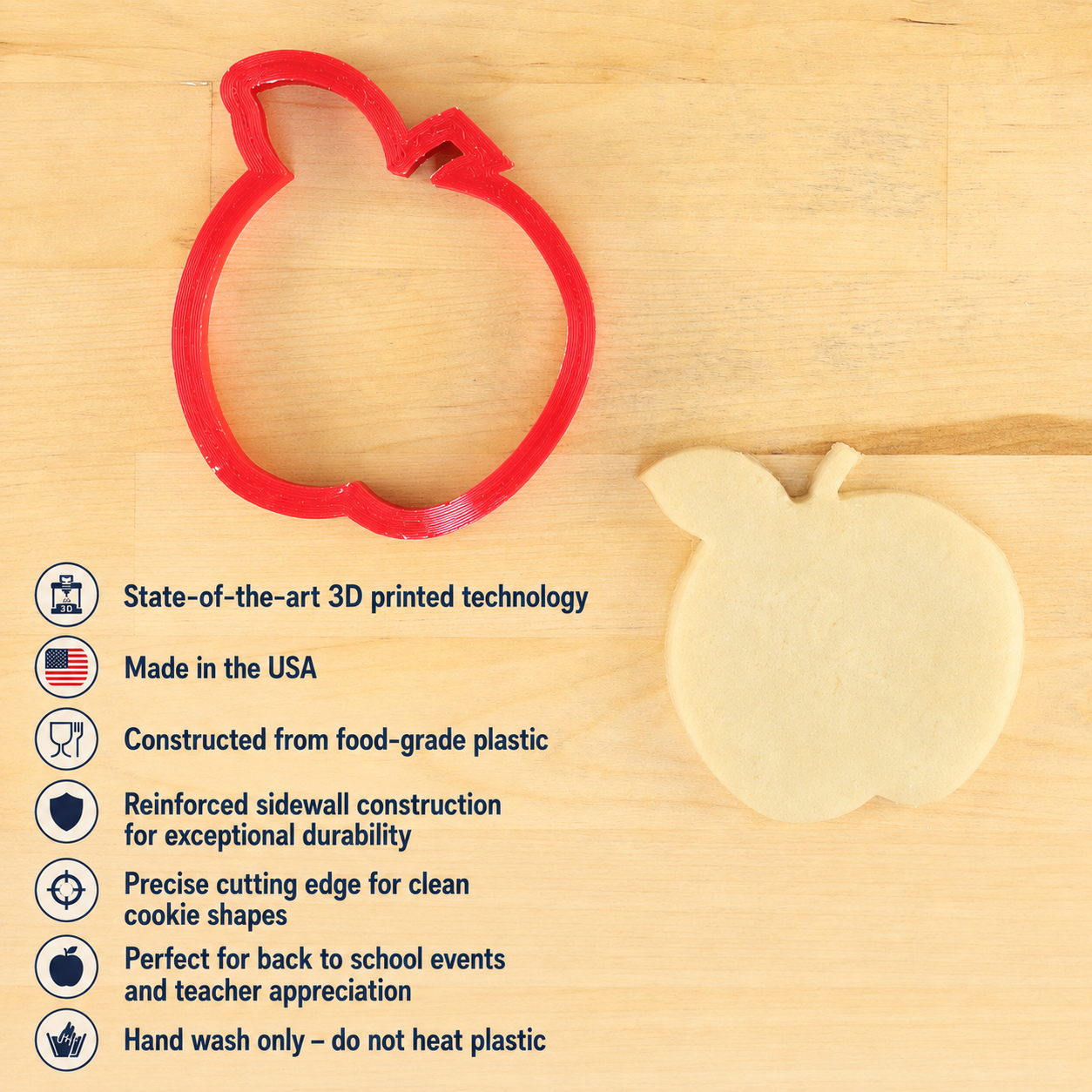Apple Shaped Cookie Cutter