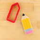 Pencil Cookie Cutter and Pencil Shaped  Cookie
