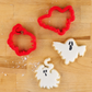 Reusable Halloween Ghost Cookie cutters and scary ghost shaped cookies
