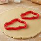 Cloud Shape Cookie Cutter being used on rolled out cookie dough