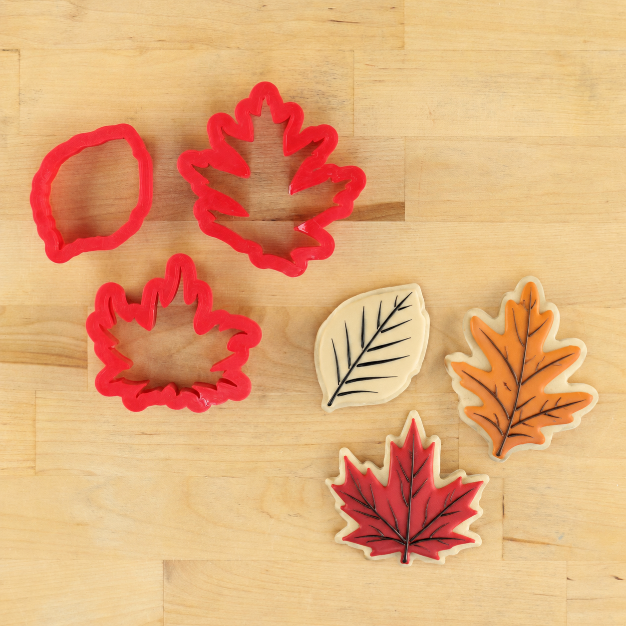 Fall Leaf Cookie Cutter Set