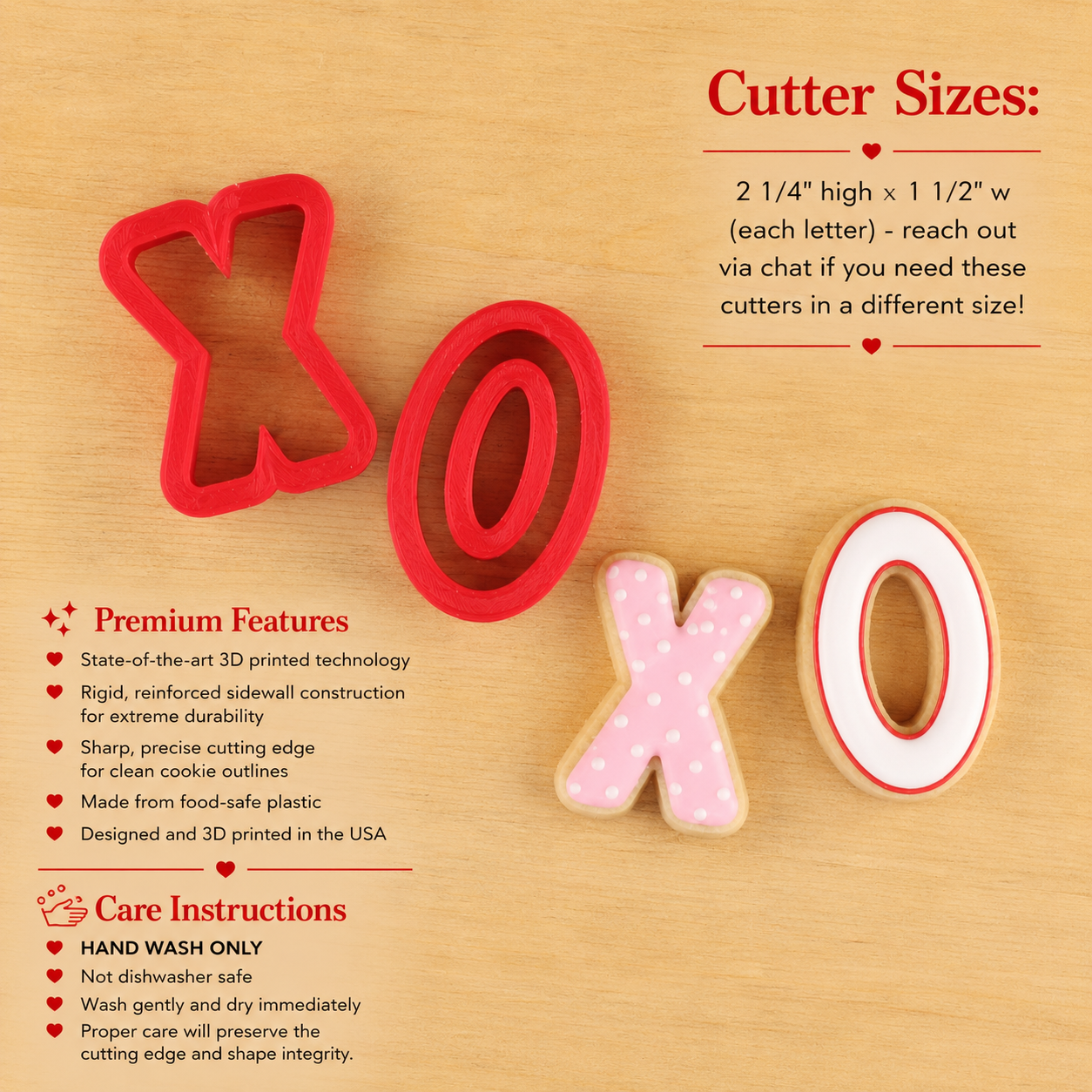 XO Letters Cookie Cutters