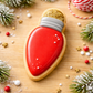 Cookie shaped like a christmas tree light