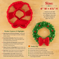 Product descriptions, dimensions and decorating ideas for the Wreath Christmas Cookie Cutter