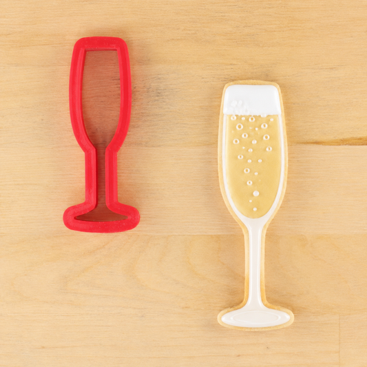 Champagne Flute Cutter and Champagne shaped cookies