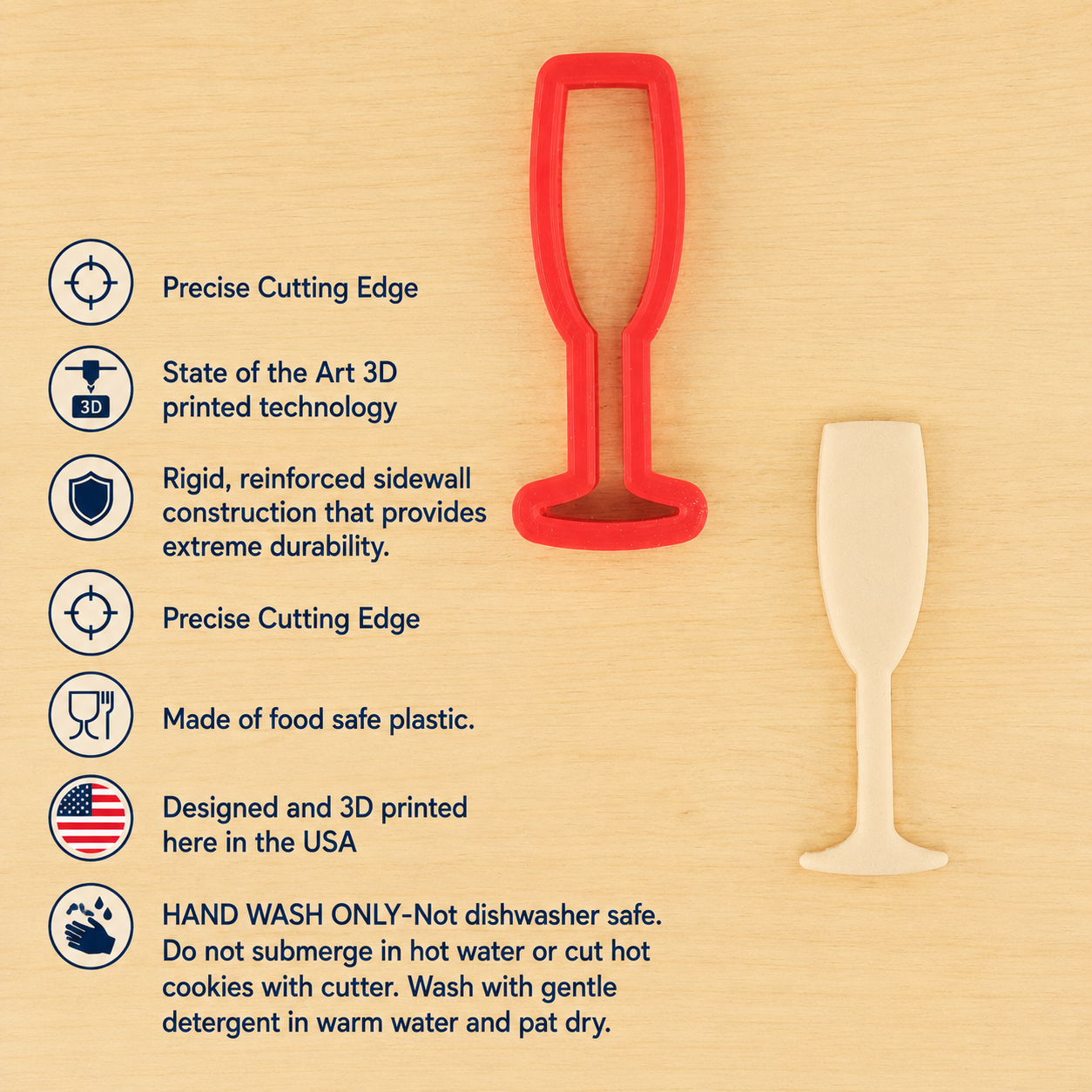 Highlights for Champagne Flute Cookie Cutter