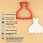 Highlights for the off the shoulder wedding and formal dress cookie cutter