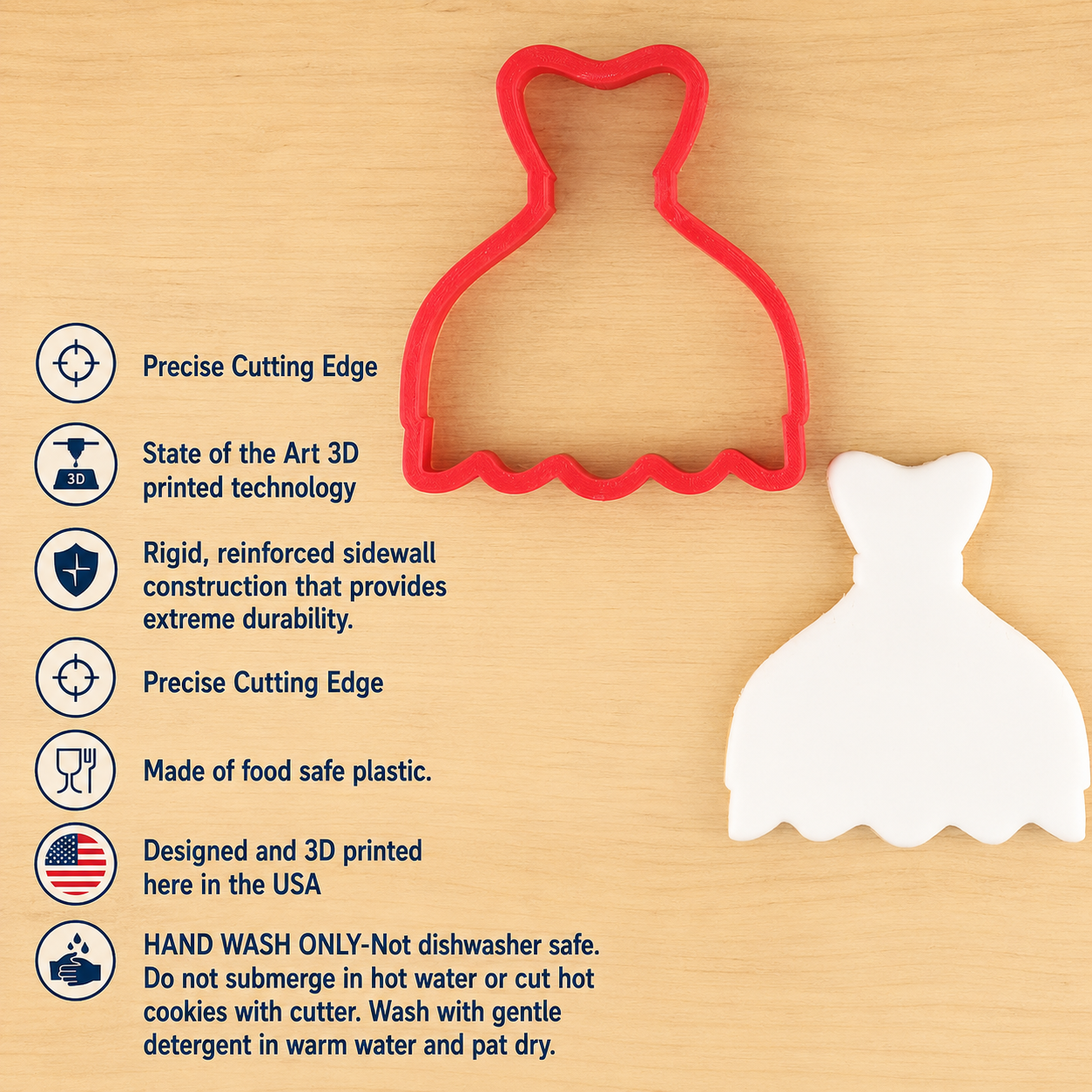 Highlights for the off the shoulder wedding and formal dress cookie cutter