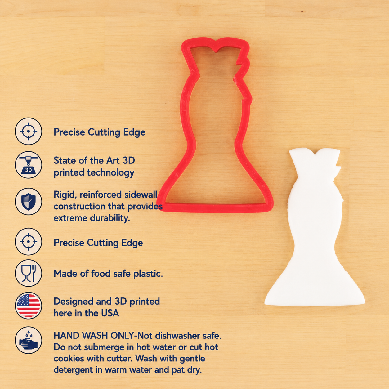 Highlights for the Formal Dress Cookie Cutter