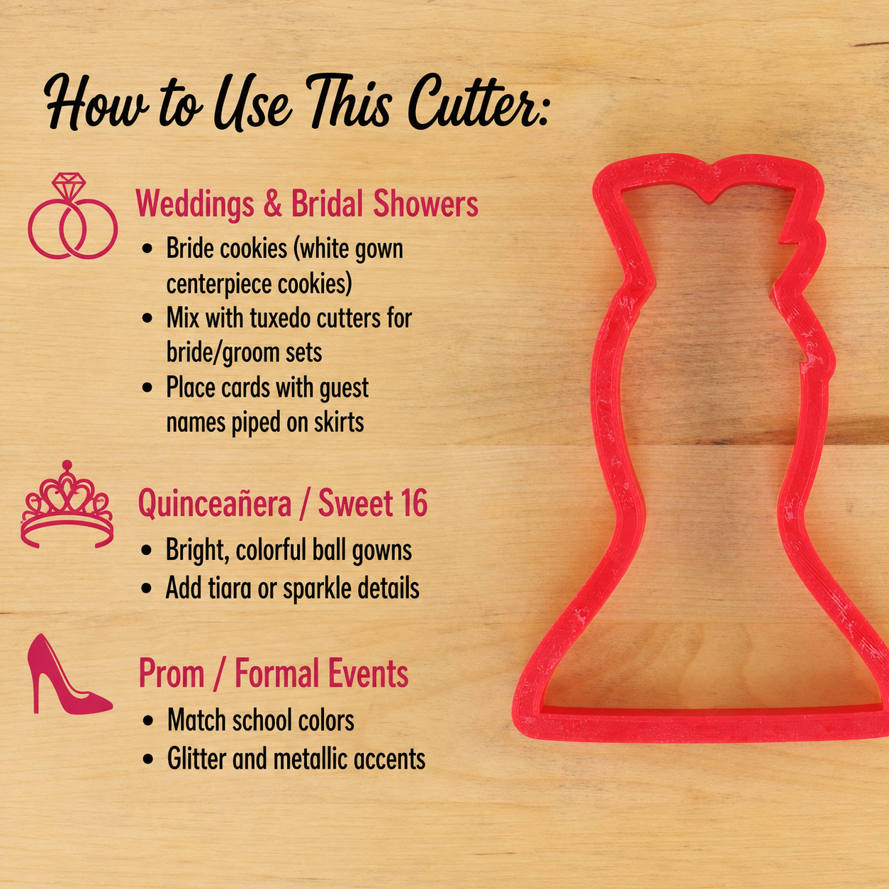 Uses for the Formal Dress Cookie Cutter