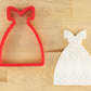 Ball Gown Wedding Dress Cookie shaped cutter decorated for a wedding favor