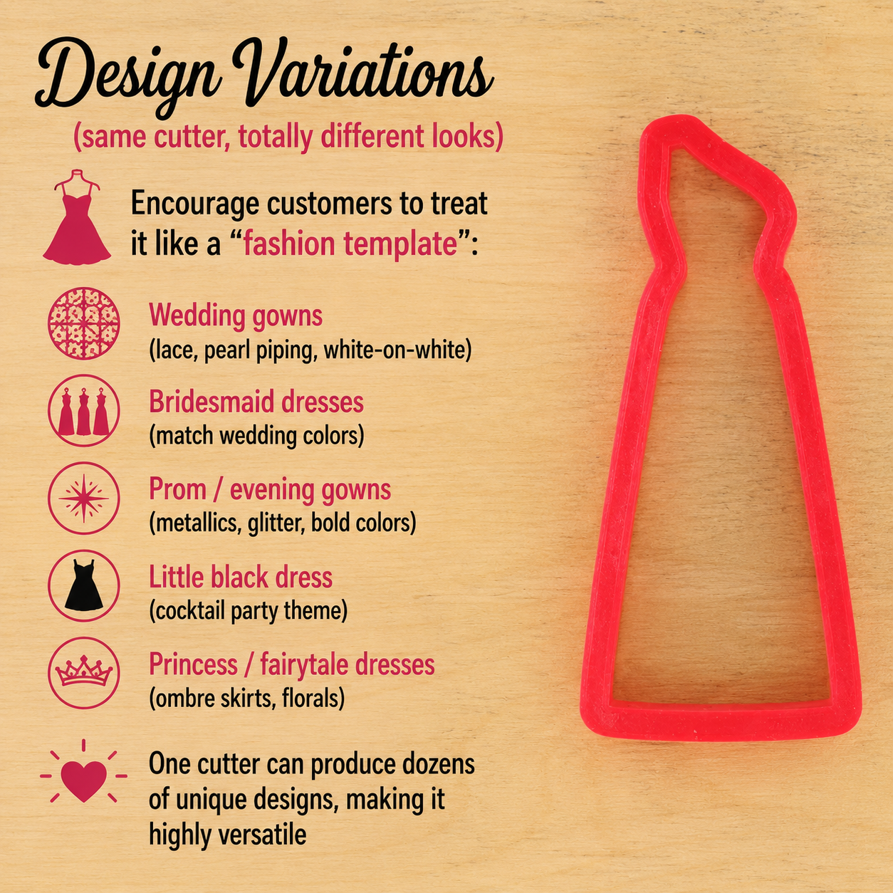 One Shoulder Dress Cookie Cutter