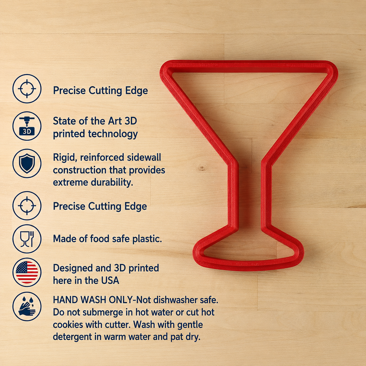 highlights for the martini glass cookie cutter