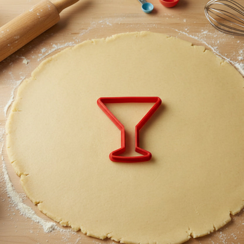 Mockup of a martini glass cookie cutter