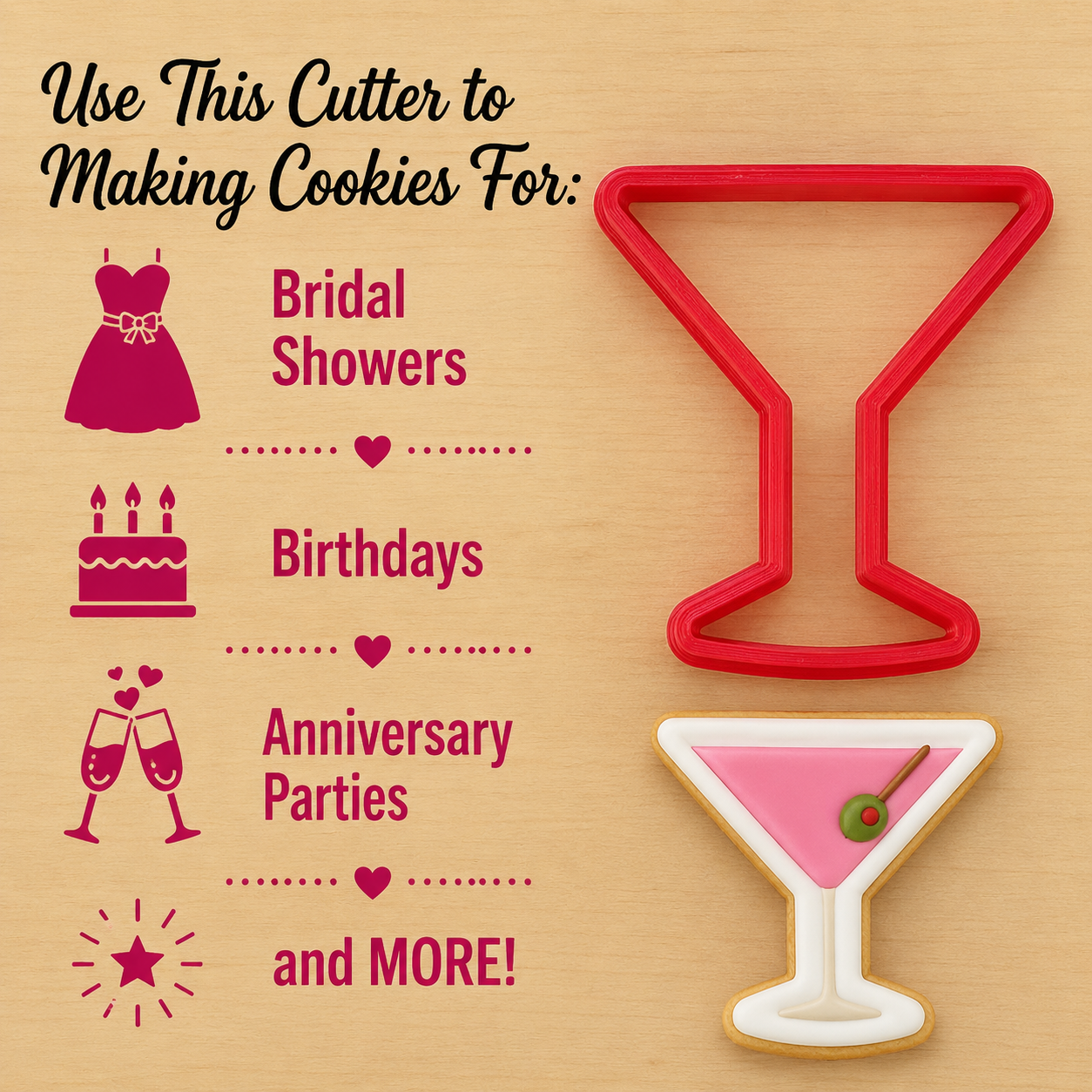 Uses for the martini glass cookie cutter