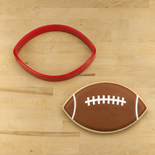 3D printed football shaped cookie cutter.