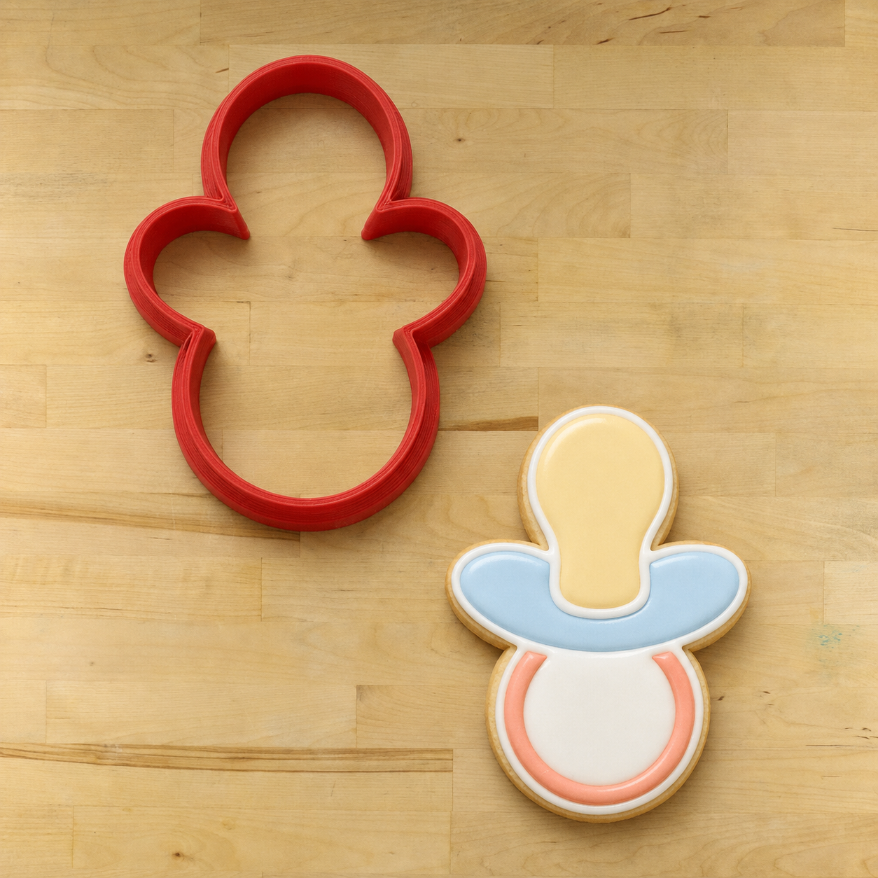Baby Pacifier Cookie Stencil