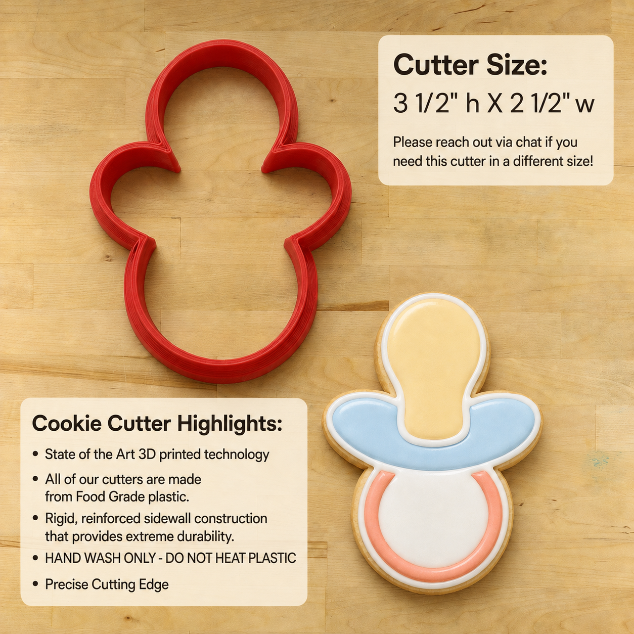 Pacifier Cookie Cutter