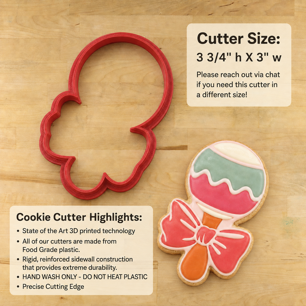 Baby Rattle Cookie Cutter
