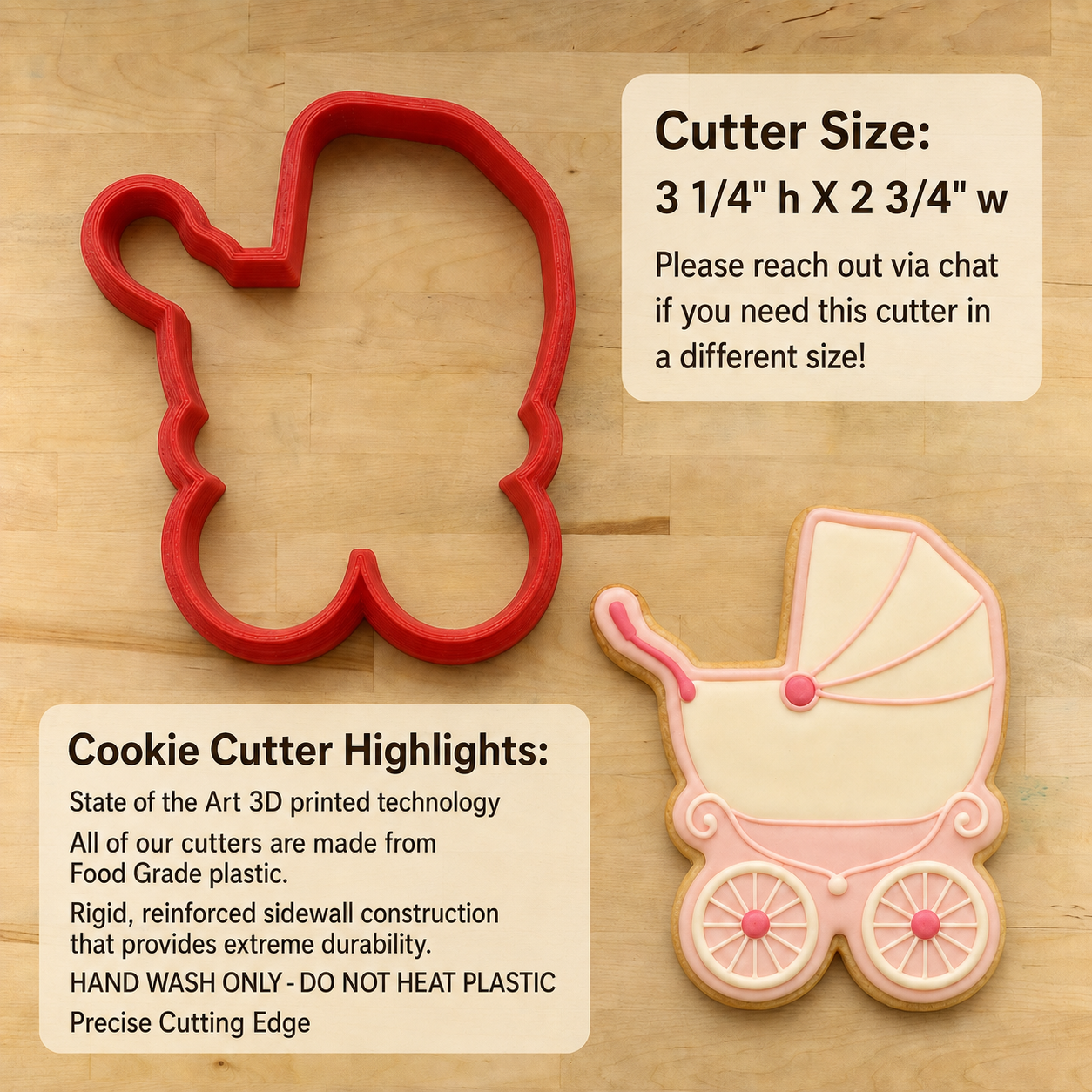 Baby Stroller Cookie Cutter