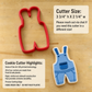 Baby Overalls Cookie Cutter