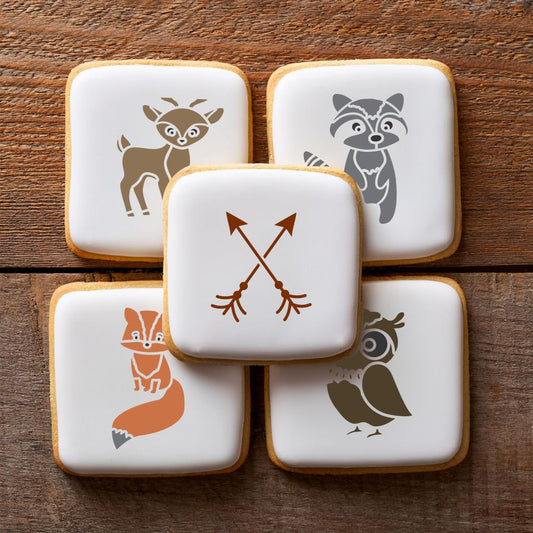 Forest Critters Cookie Stencil