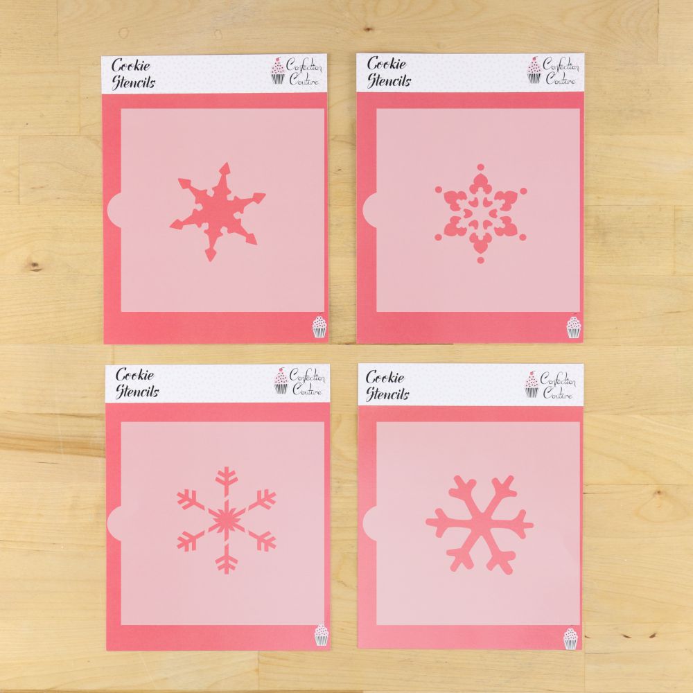 Snowflakes Cookie Stencil 4 piece set