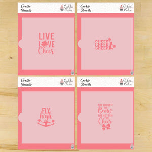 Cheerleading Quotes Cookie Stencil