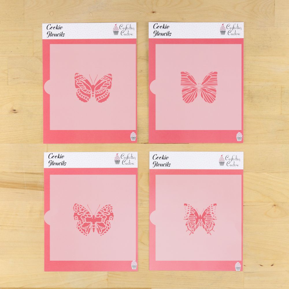 Butterflies Cookie Stencil 4 Piece Set