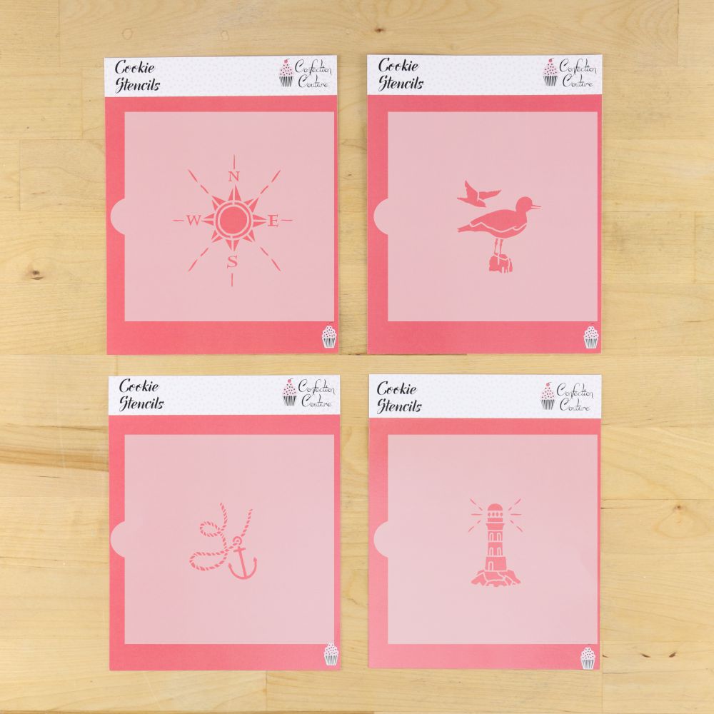 Salty Air Cookie Stencil 4 PIECE BUNDLE