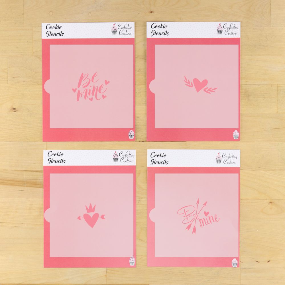 Be Mine Cookie Stencil 4 Piece Set