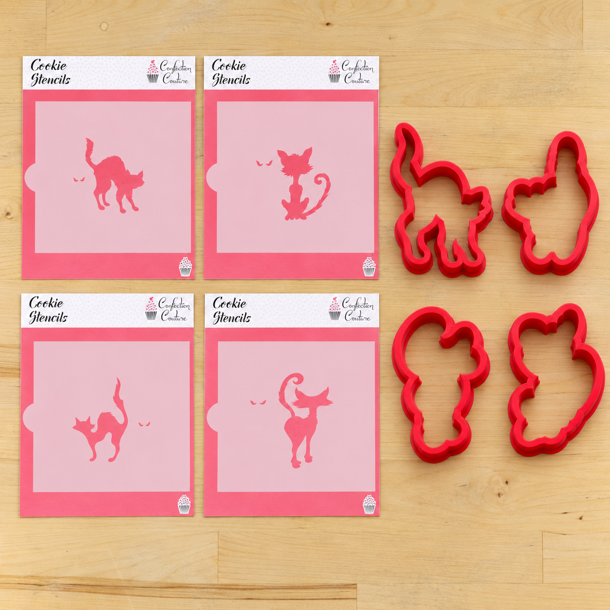 Black Cat Cookie Stencils