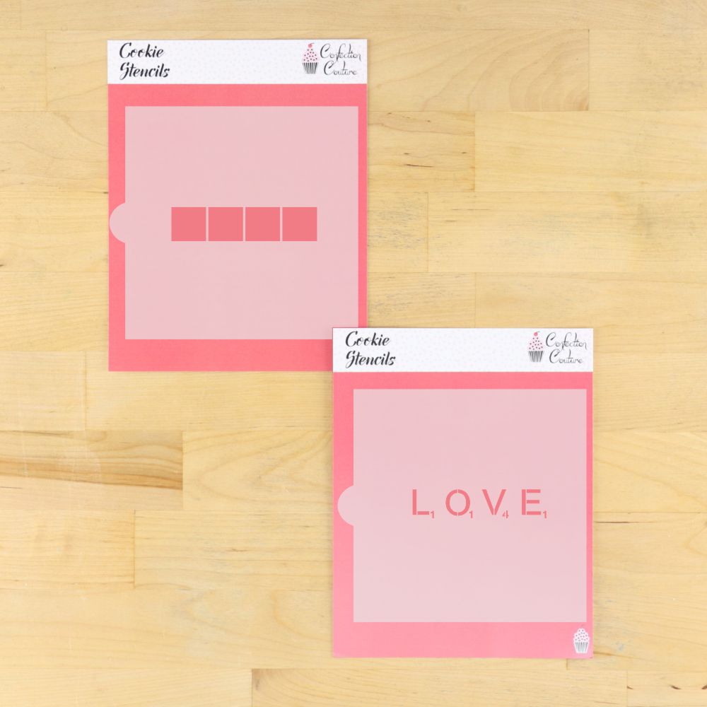 Scrabble Love Cookie Stencil