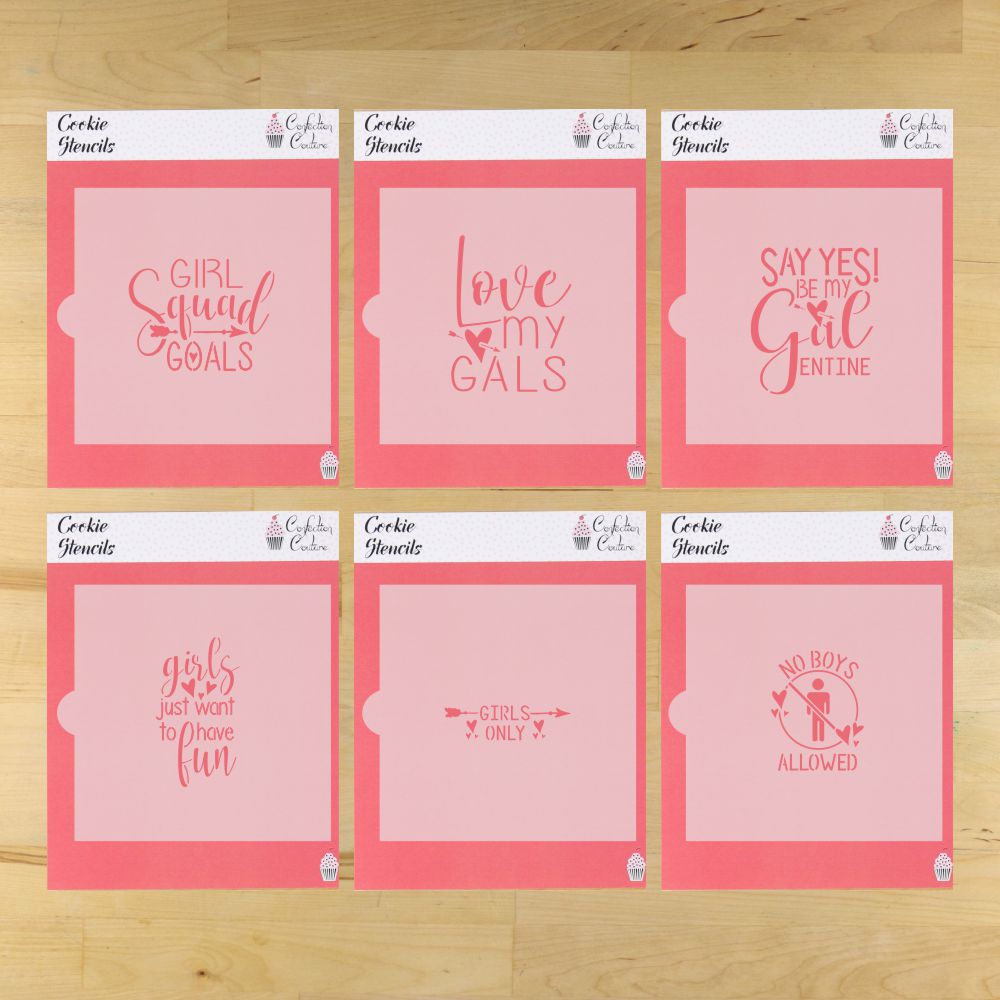 Galentine's Day Cookie Stencil Set