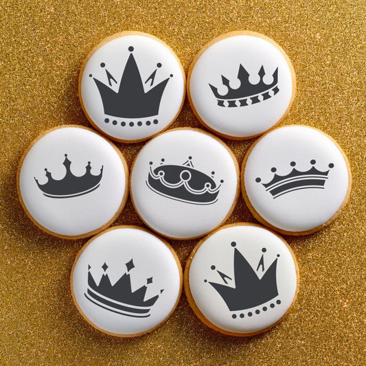 Assorted Crown and Tiara Cookies