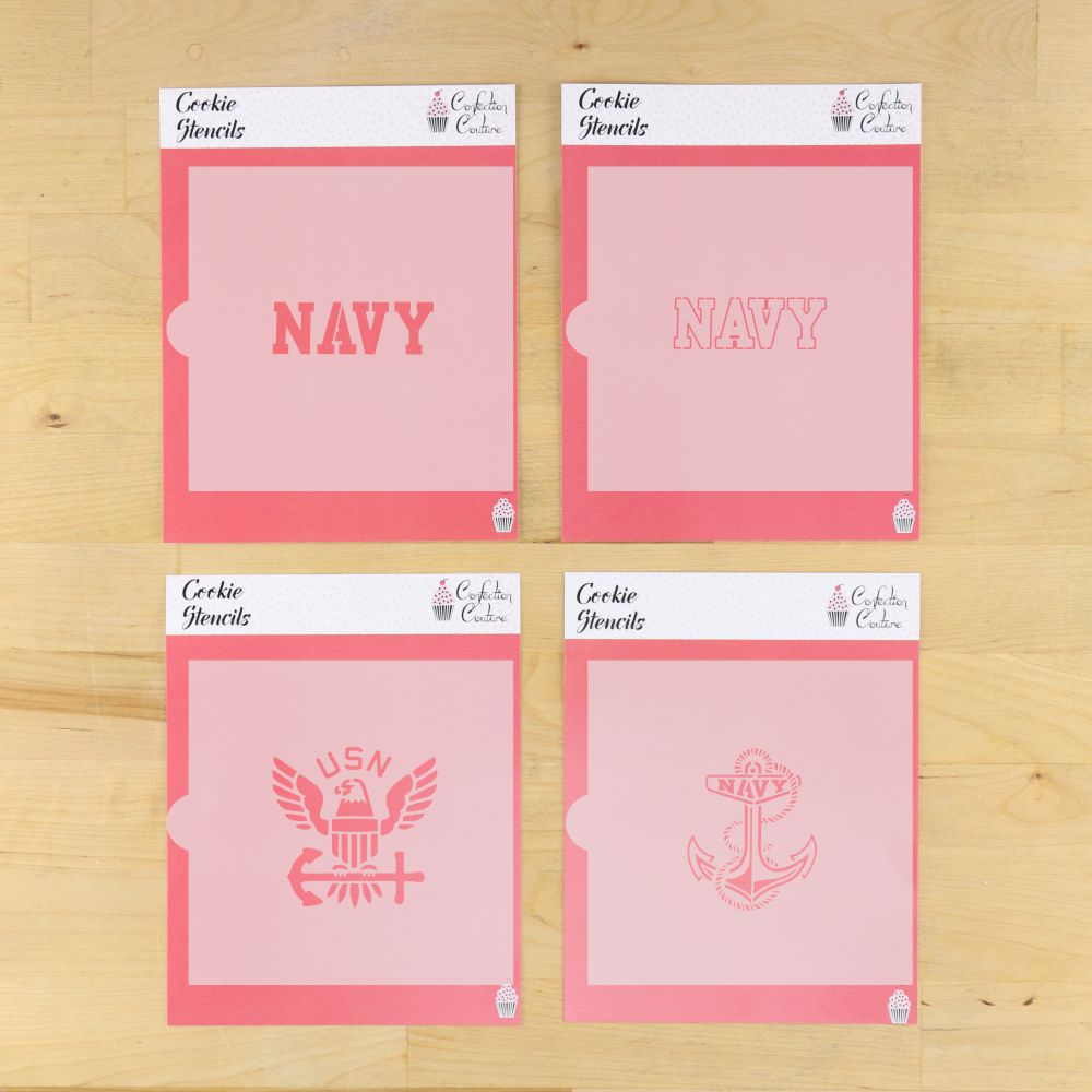 U.S. Navy Cookie Stencil Set With Cookie Cutters