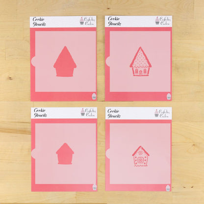 Gingerbread House Cookie Stencil