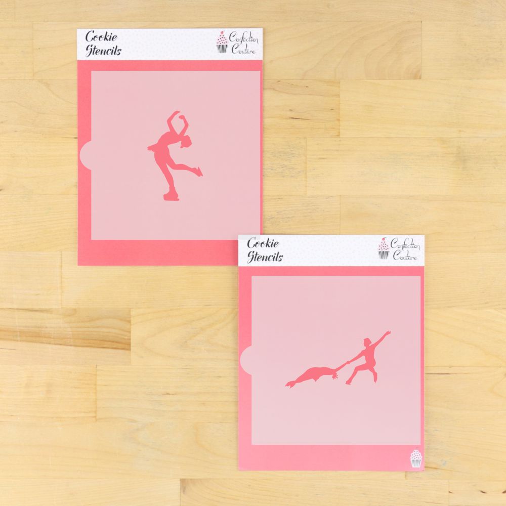 Figure Skating Cookie Stencils