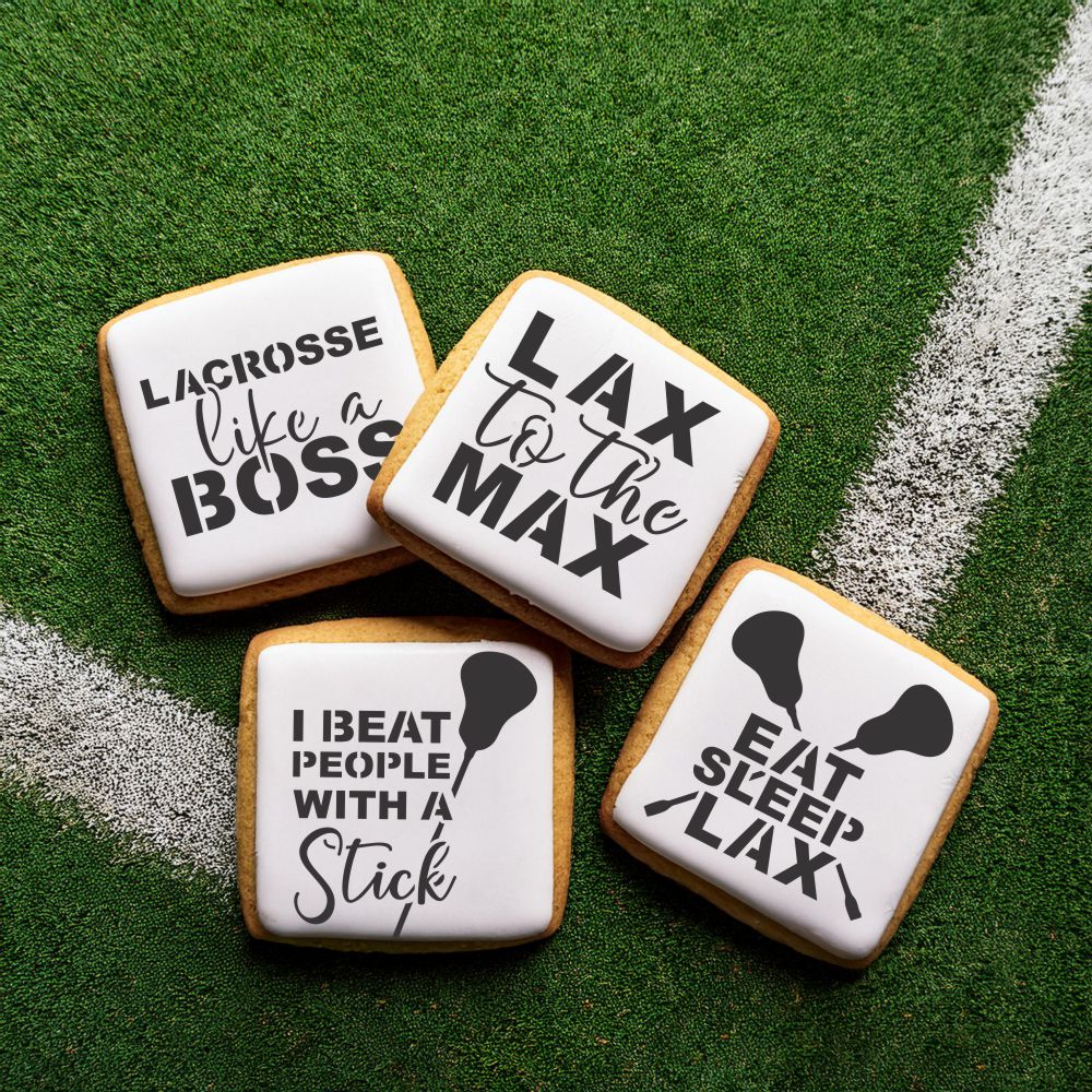 Lacrosse Messages Cookie Stencil