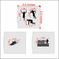 Male Runner Cookie Stencil Bundle Dimensions