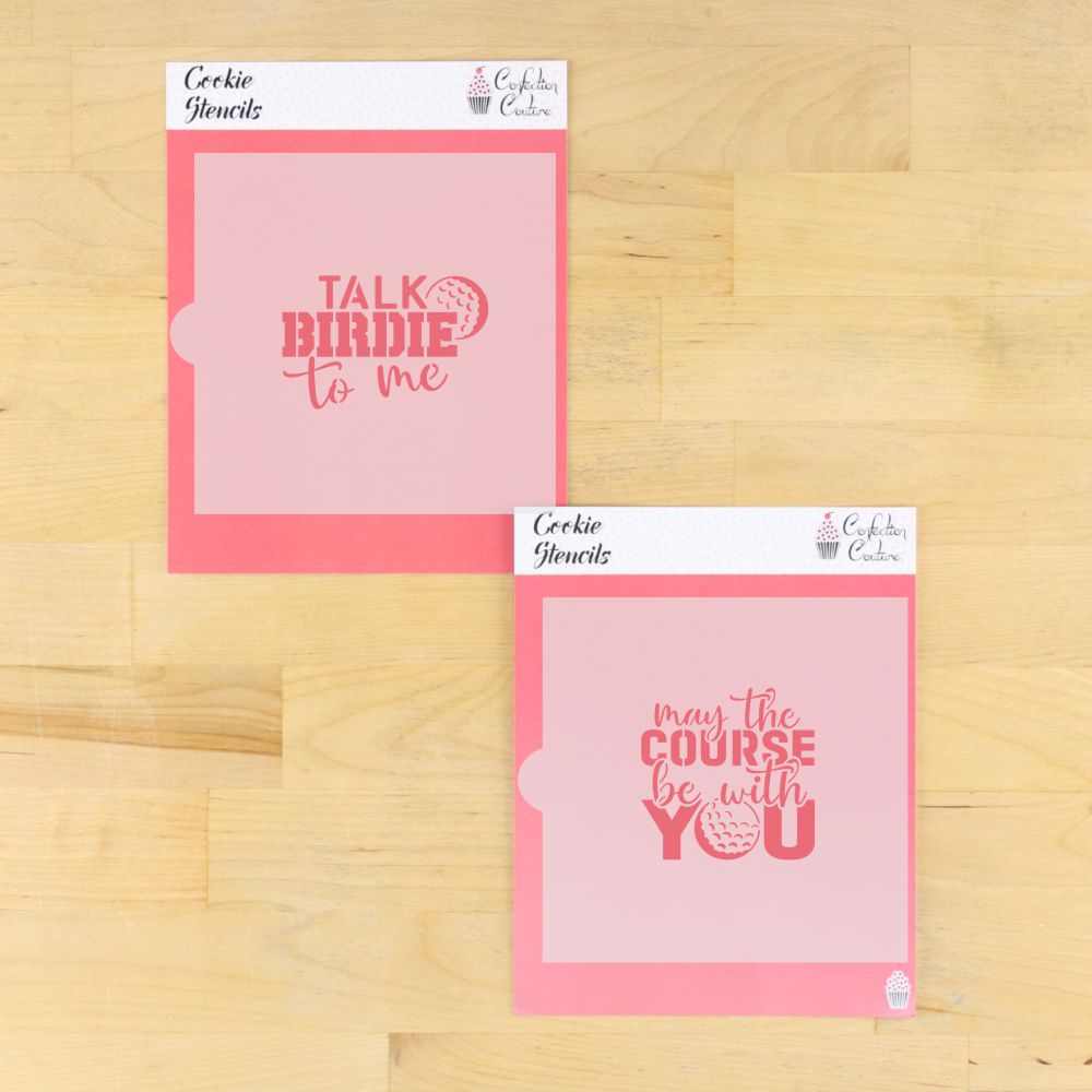 Golf Message Cookie Stencil Bundle